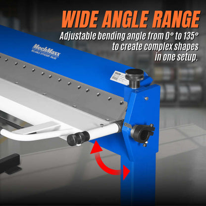 MechMaxx 500310 PBA5014 50" Foot Clamp Pan & Box Brake – 14 Gauge Sheet Metal Bending Machine