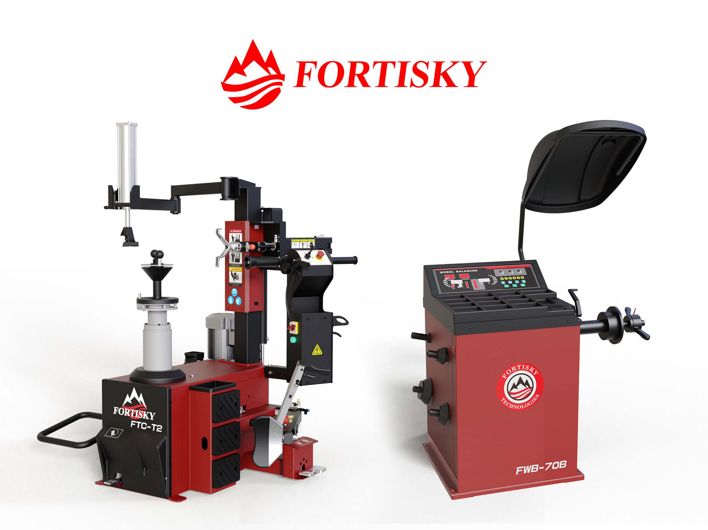 Fortisky T2-70B  Leverless Center Post Tire Changer Fully Automatic Combo