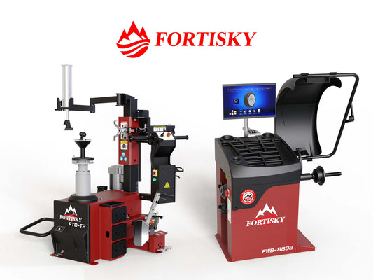 Fortisky 1670-8833 Tilt Back Tire Changer & Dynamic Display Screen Wheel Balancer Combo