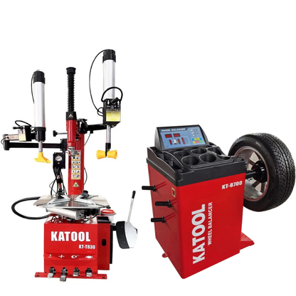 Katool KT-T830 & KT-B700 Tire Changer and Wheel Balancer Combo