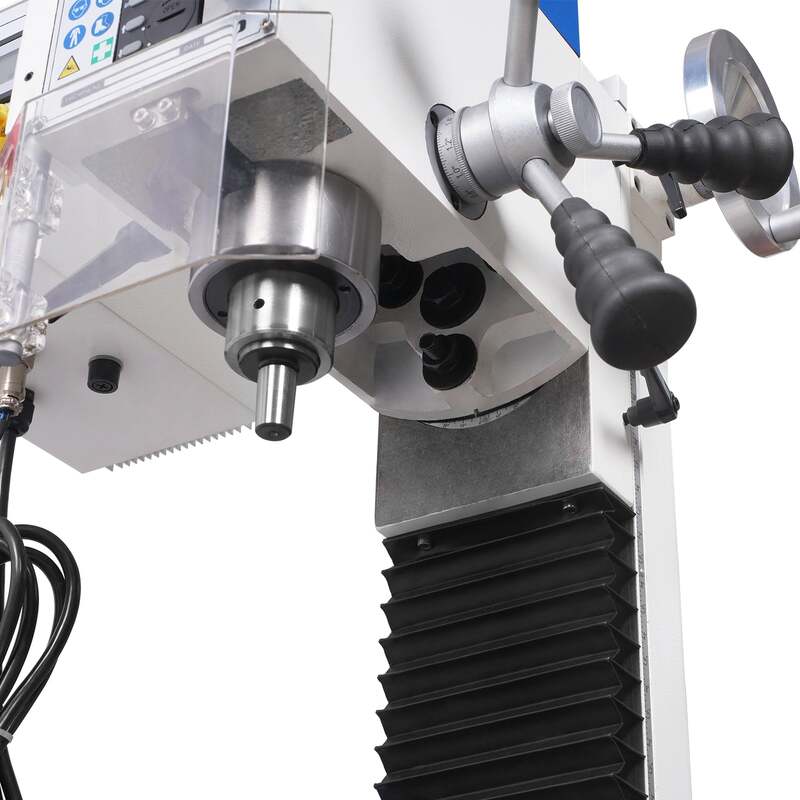 MechMaxx 500202 VM25L 7" x 27-1/2" Benchtop Mini Mill Drill – 1.5HP Variable Speed R8 Milling Machine