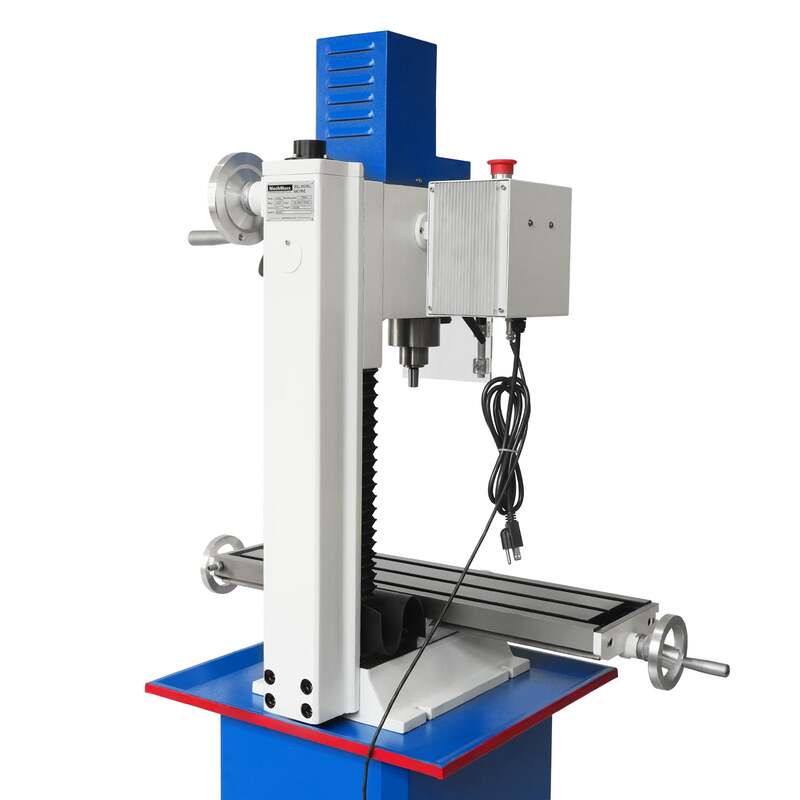 MechMaxx 500202 VM25L 7" x 27-1/2" Benchtop Mini Mill Drill – 1.5HP Variable Speed R8 Milling Machine