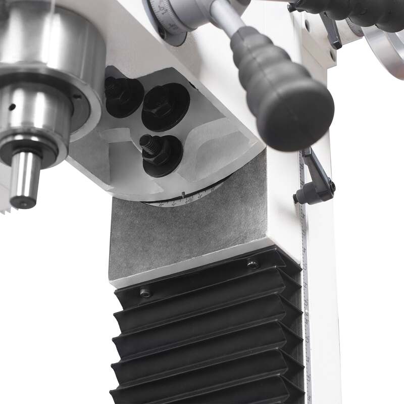 MechMaxx 500203 VM25LD 7" x 27-1/2" Benchtop Mill Drill with DRO – 1.5HP Variable Speed R8 Milling Machine