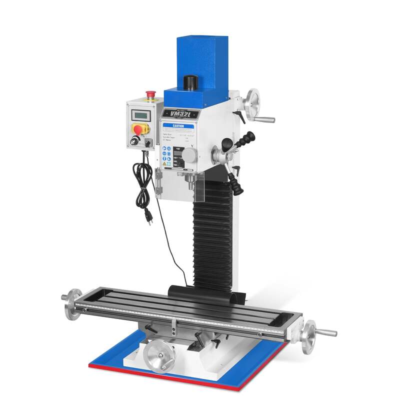 MechMaxx 500204 VM32L 8-1/4" x 33" Benchtop Mill Drill – 2HP Variable Speed R8 Milling Machine
