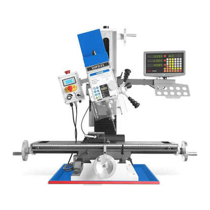 Mechmaxx 500205 8-1/4" × 33" Benchtop Mill Drill Machine with 3-Axis DRO – 2 HP Brushless Motor, Variable Speed, R8 Spindle (VM32LD)