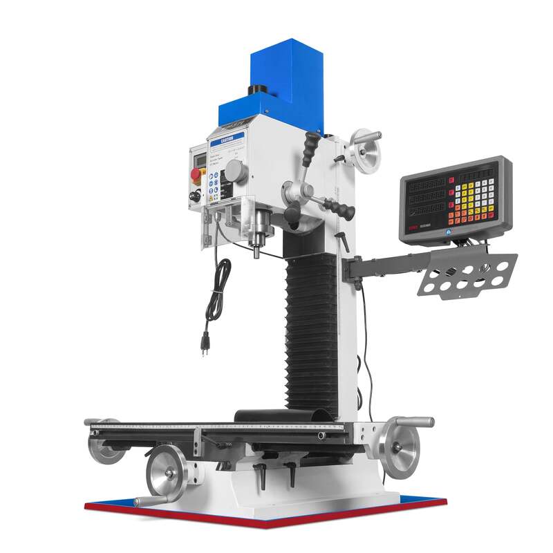 Mechmaxx 500205 8-1/4" × 33" Benchtop Mill Drill Machine with 3-Axis DRO – 2 HP Brushless Motor, Variable Speed, R8 Spindle (VM32LD)