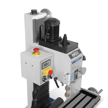 Mechmaxx 500205 8-1/4" × 33" Benchtop Mill Drill Machine with 3-Axis DRO – 2 HP Brushless Motor, Variable Speed, R8 Spindle (VM32LD)