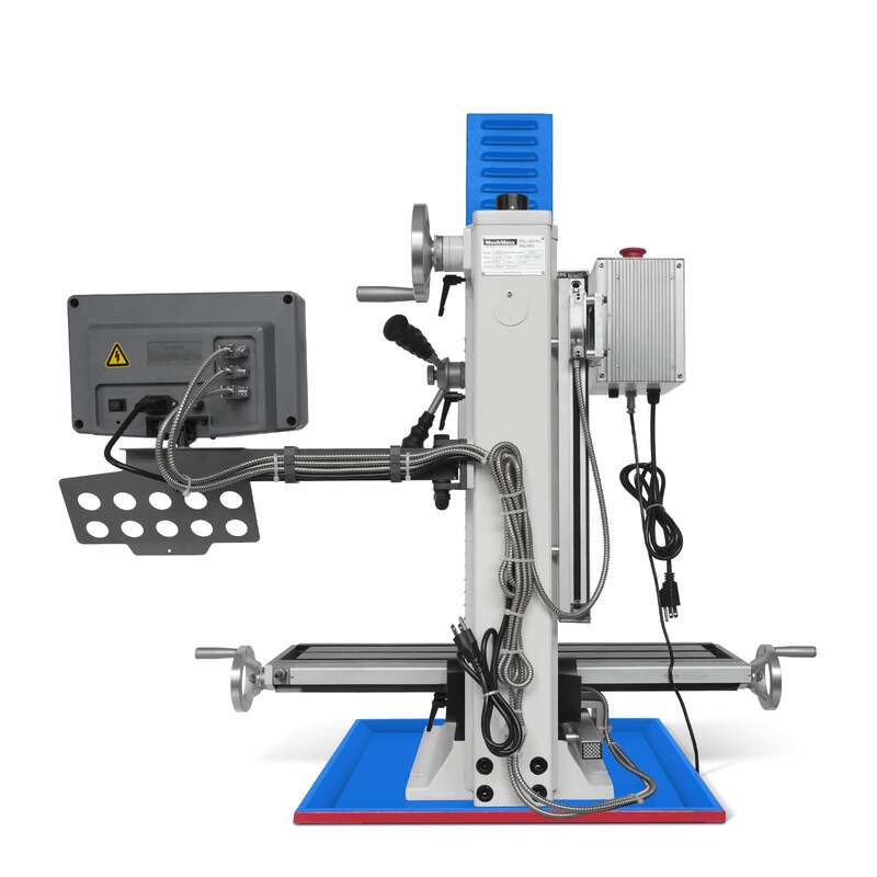 Mechmaxx 500205 8-1/4" × 33" Benchtop Mill Drill Machine with 3-Axis DRO – 2 HP Brushless Motor, Variable Speed, R8 Spindle (VM32LD)